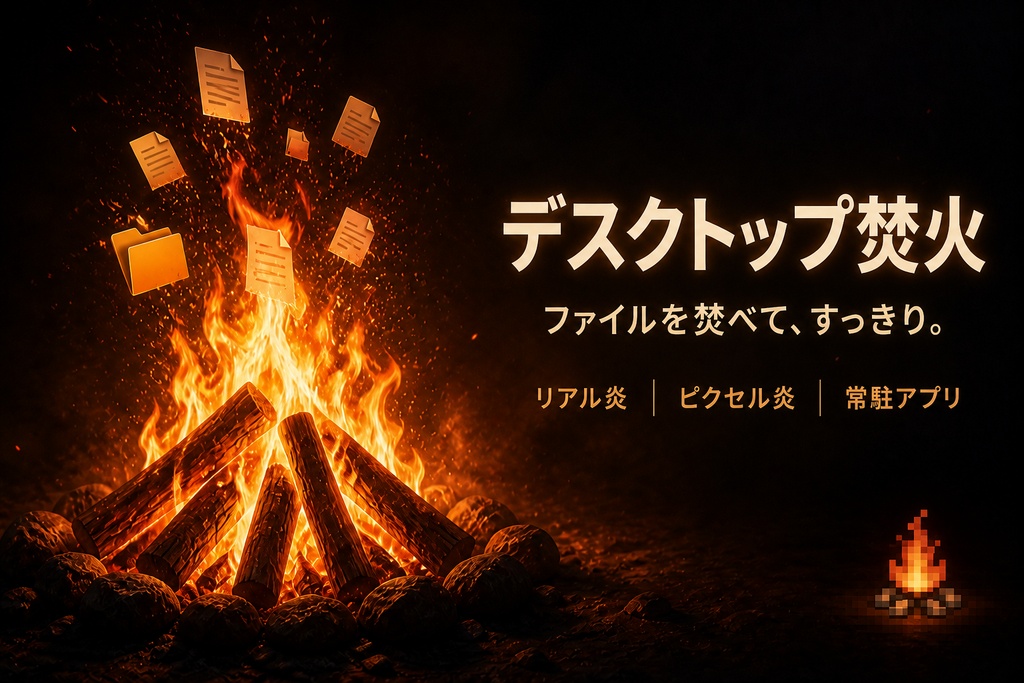 デスクトップ焚火(ゴミ箱)