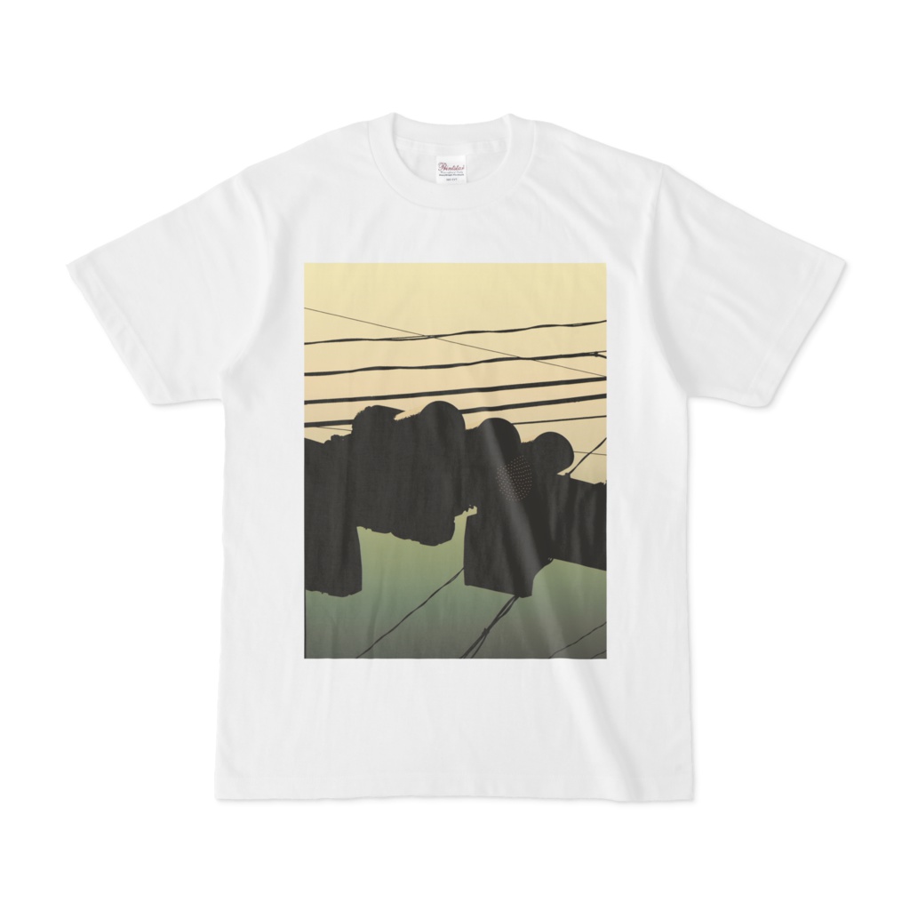 シンプルデザインTシャツ 信号黒黄