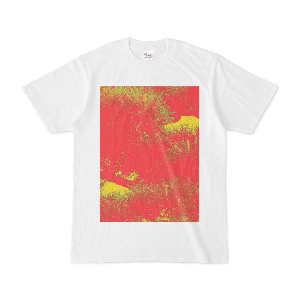 シンプルデザインTシャツ 赤黄松