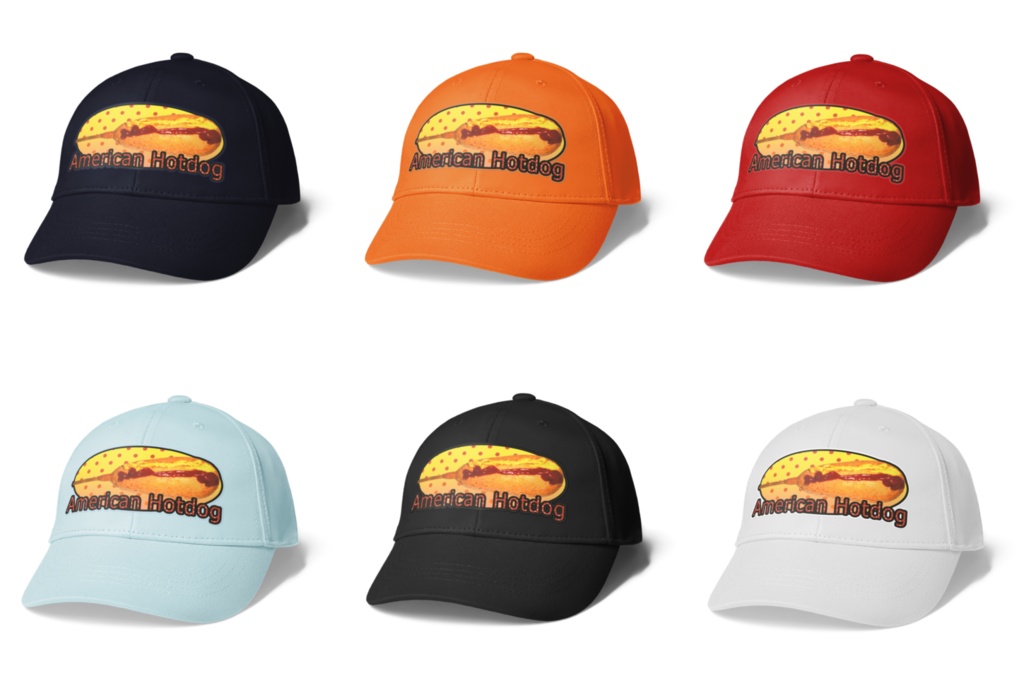 シンプルデザインキャップ  American Hotdog