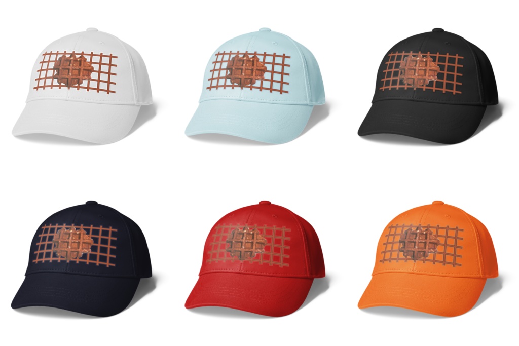 シンプルデザインキャップ ワッフル