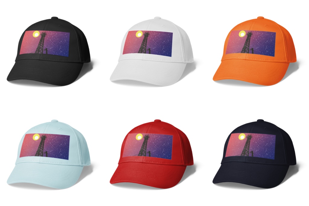 シンプルデザインキャップ 玉子鉄塔