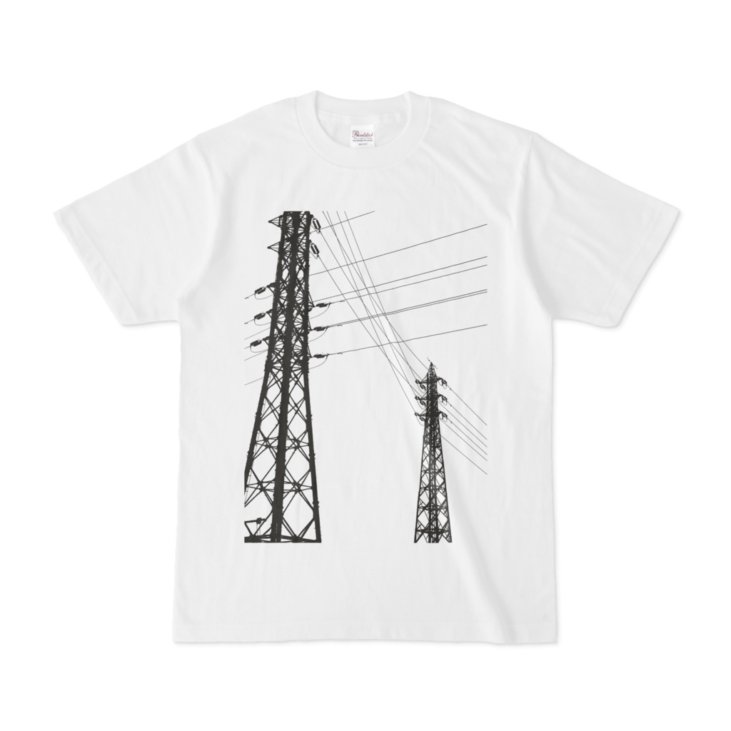 シンプルデザインTシャツ ツインズ鉄塔