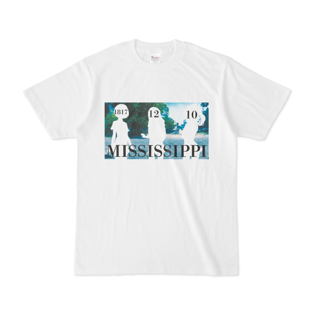 シンプルデザインTシャツ MISSISSIPPIガール