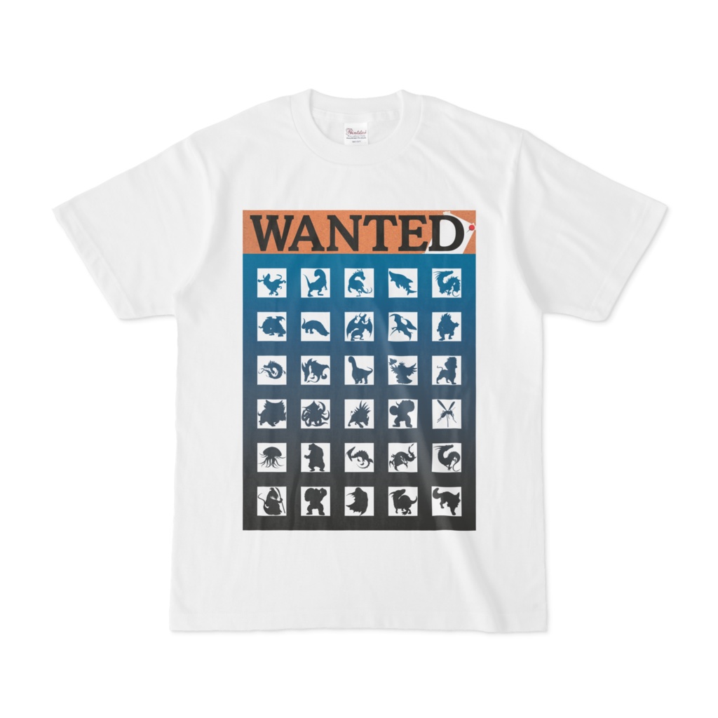 シンプルデザインTシャツ WANTED MONSTER(DARK)