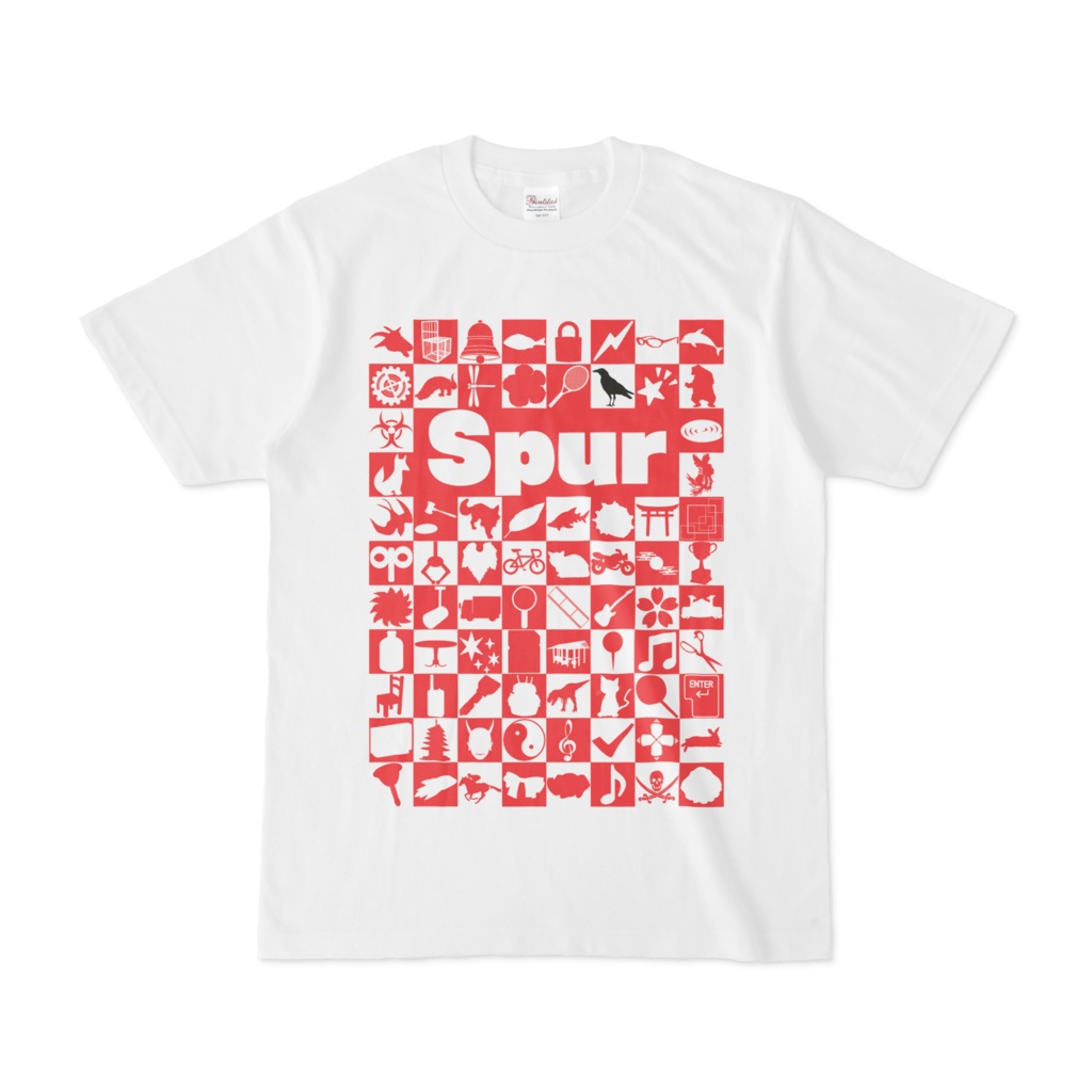 シンプルデザインTシャツ Spur76(RED)