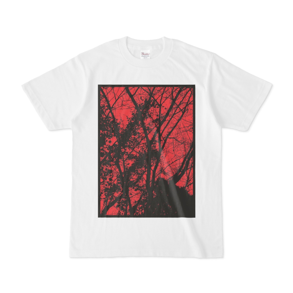 シンプルデザインTシャツ 枯れ木に蔓