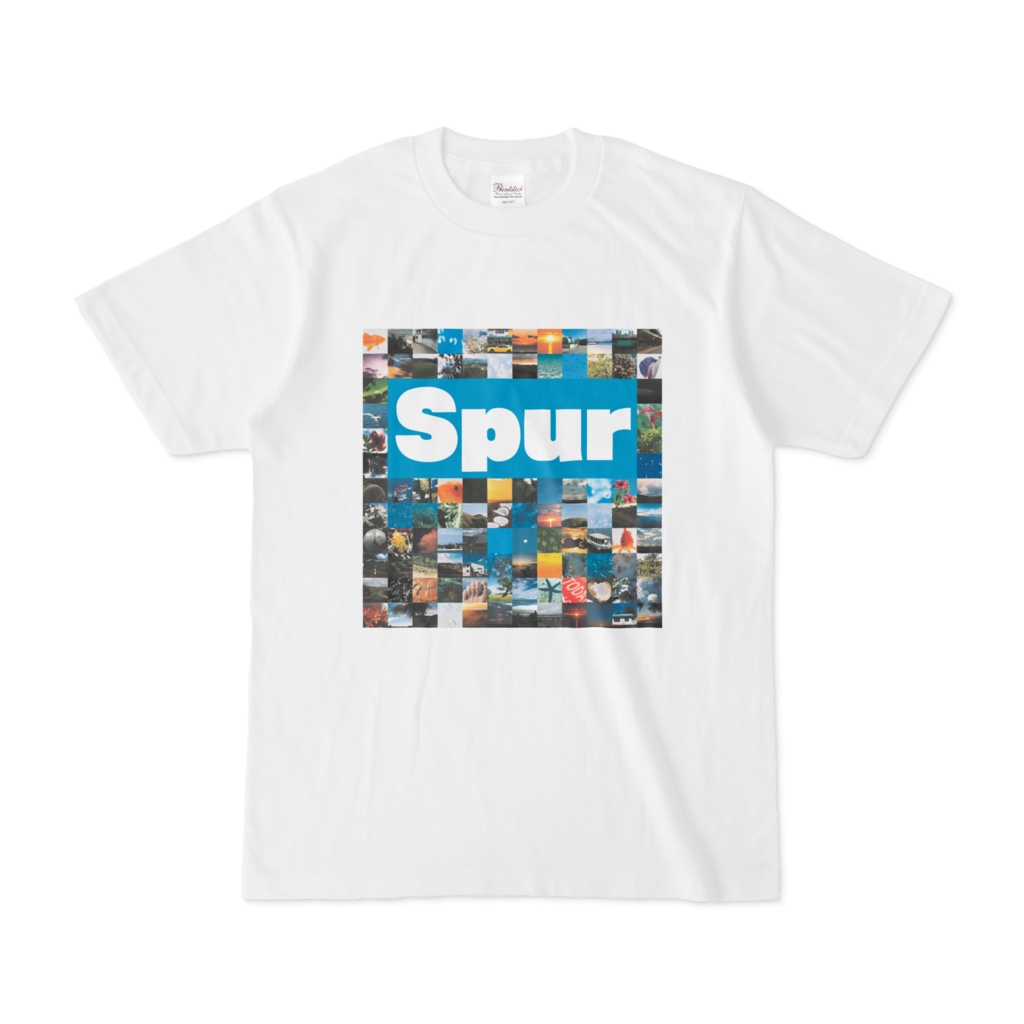 シンプルデザインTシャツ Spur_BOX104(CYAN)