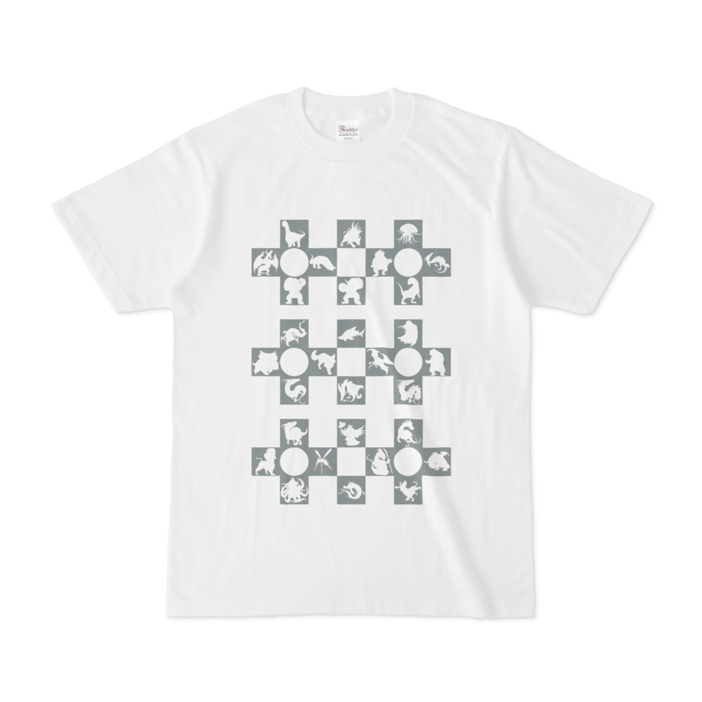 シンプルデザインTシャツ Cr/MONSTER(GRAY)
