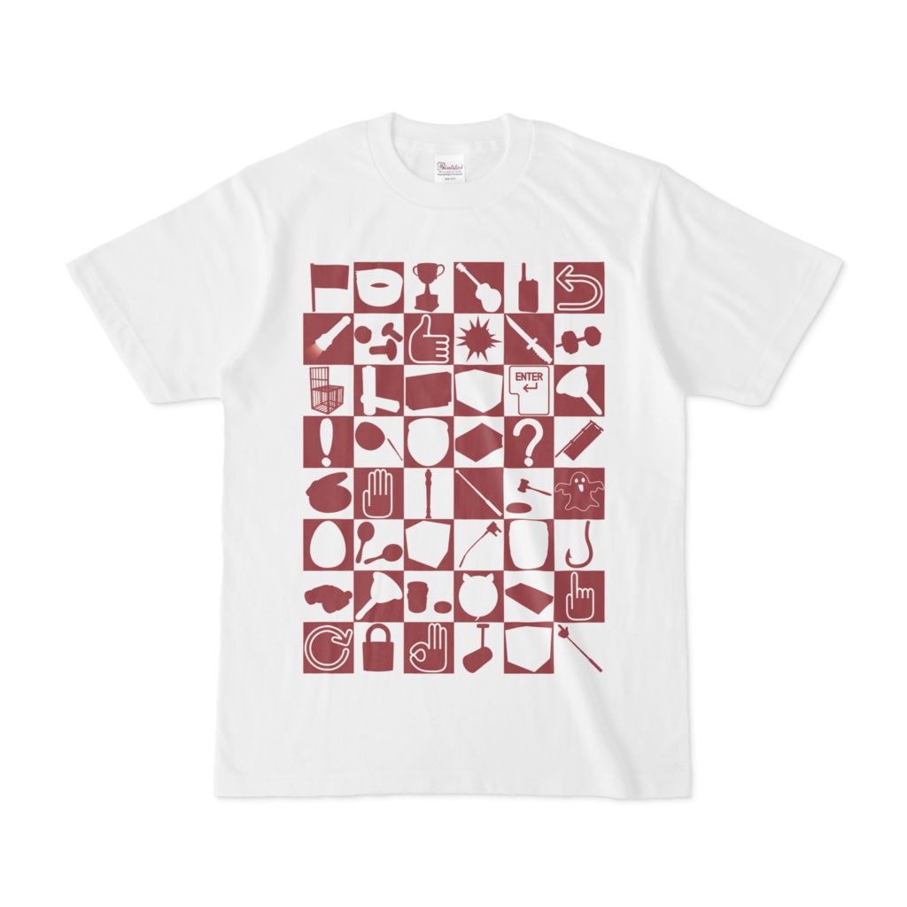 シンプルデザインTシャツ 四八シュプール(MAROON)