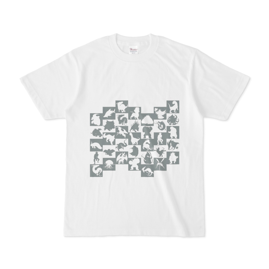 シンプルデザインTシャツ WAVE・MONSTER(GRAY)