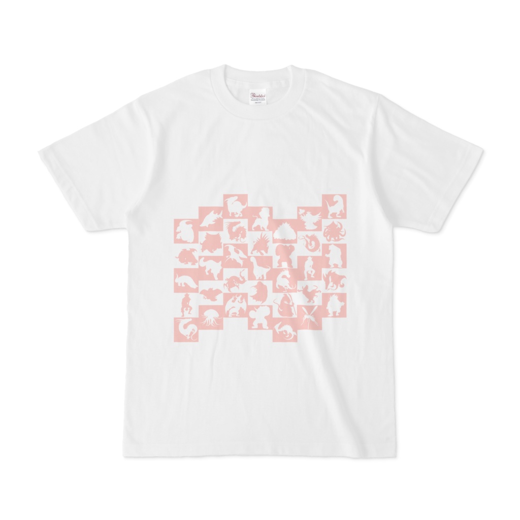 シンプルデザインTシャツ WAVE・MONSTER(PINK)