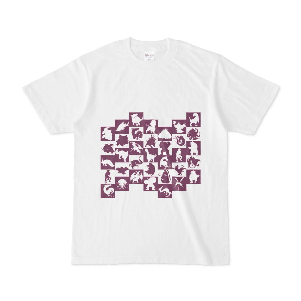 シンプルデザインTシャツ WAVE・MONSTER(PURPLE)