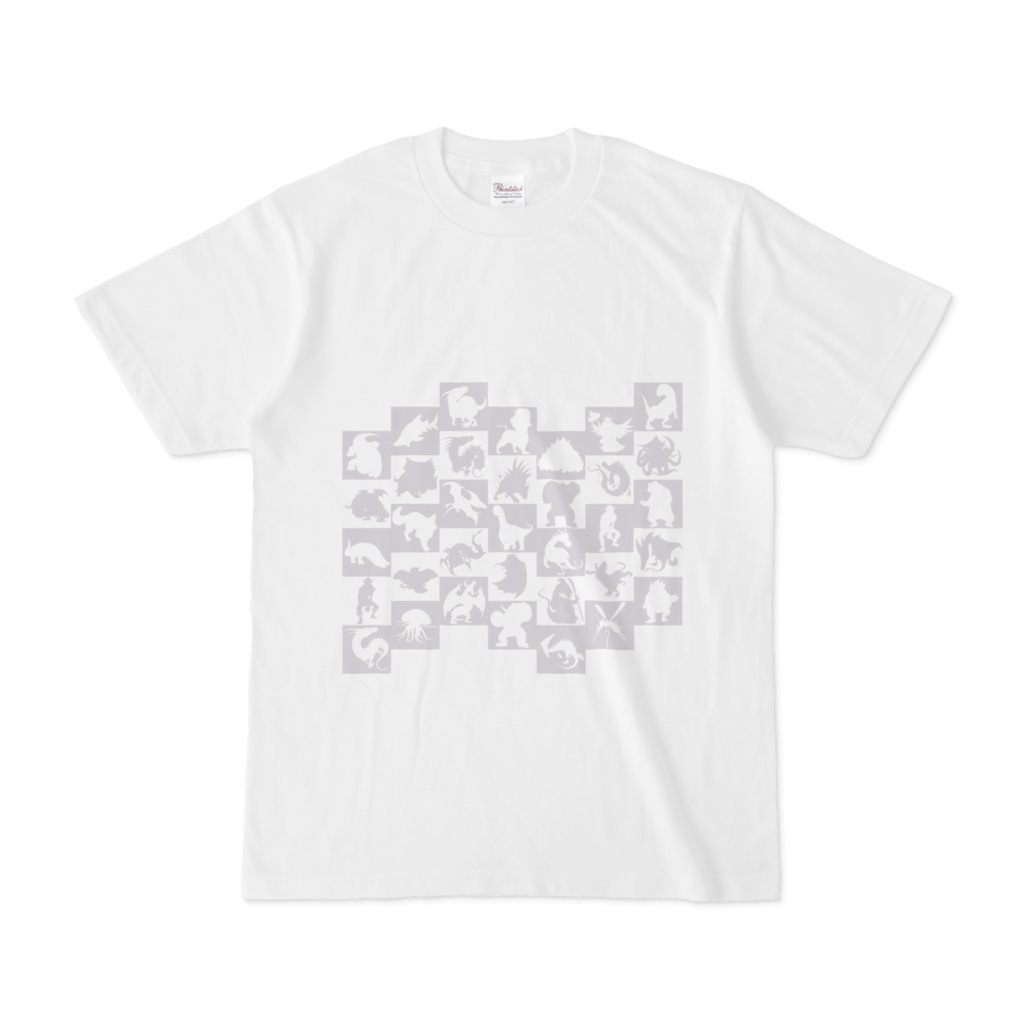 シンプルデザインTシャツ WAVE・MONSTER(SILVER)