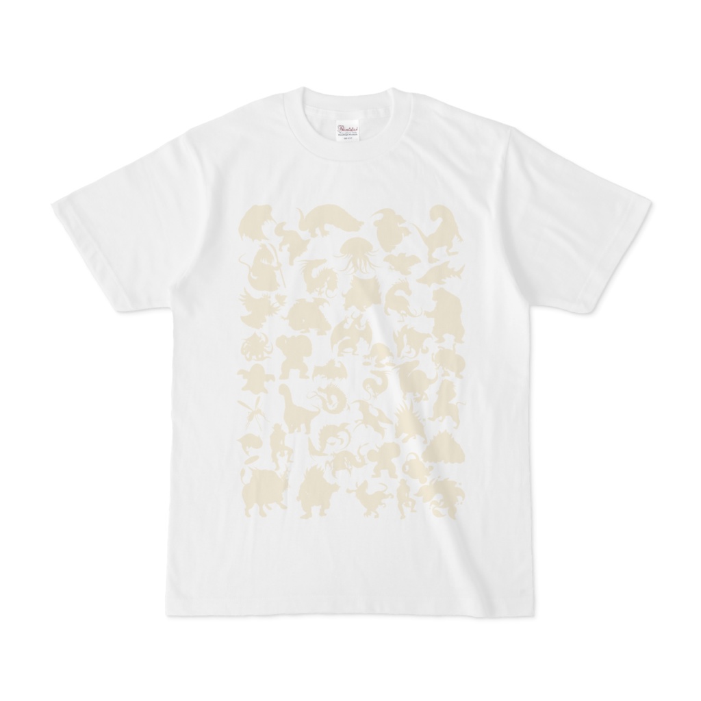 シンプルデザインTシャツ MONSTER☆43MAP(BEIGE)