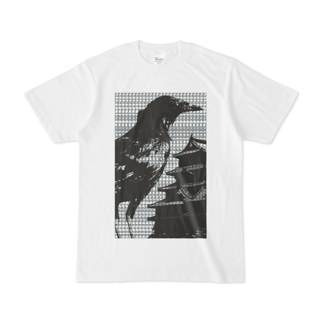 シンプルデザインTシャツ M-CrowCastle(GRAY)