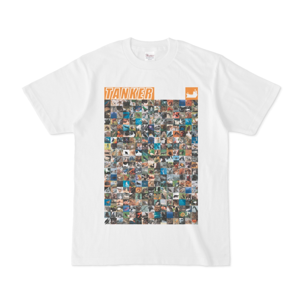 シンプルデザインTシャツ ANIMAL☆TANKER(ORANGE)