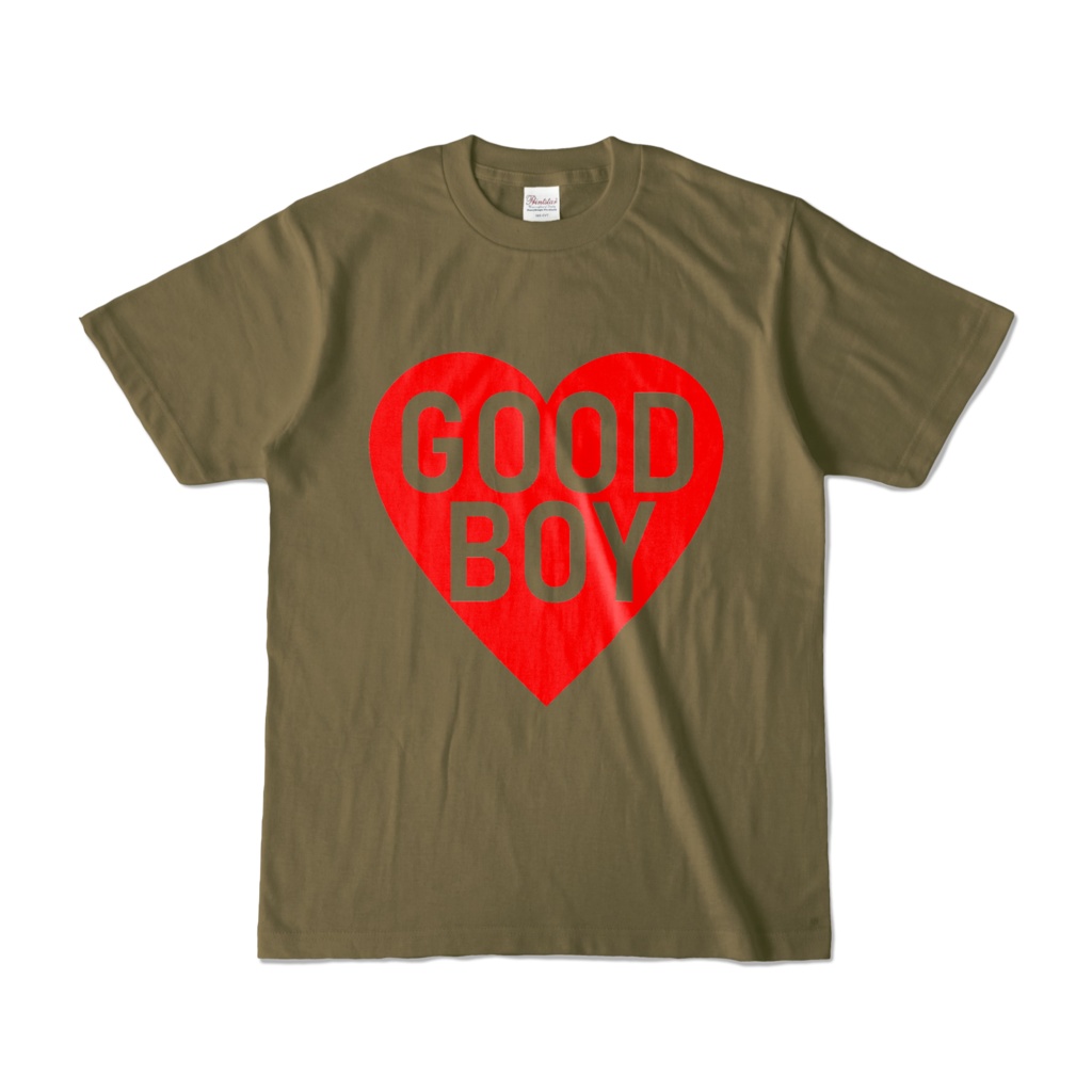 Tシャツ | オリーブ | GOOD_BOY_HEART
