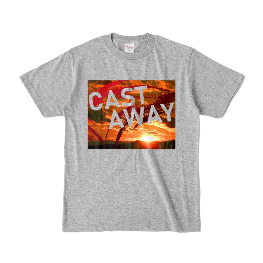 Tシャツ 杢グレー CAST_AWAY_SUNRISE