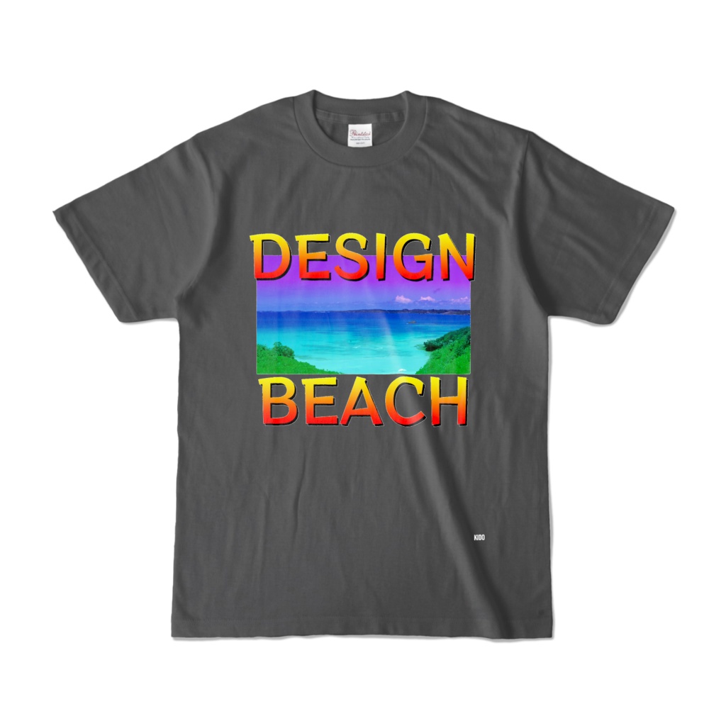 Tシャツ | チャコール | DESIGN_BEACH斬
