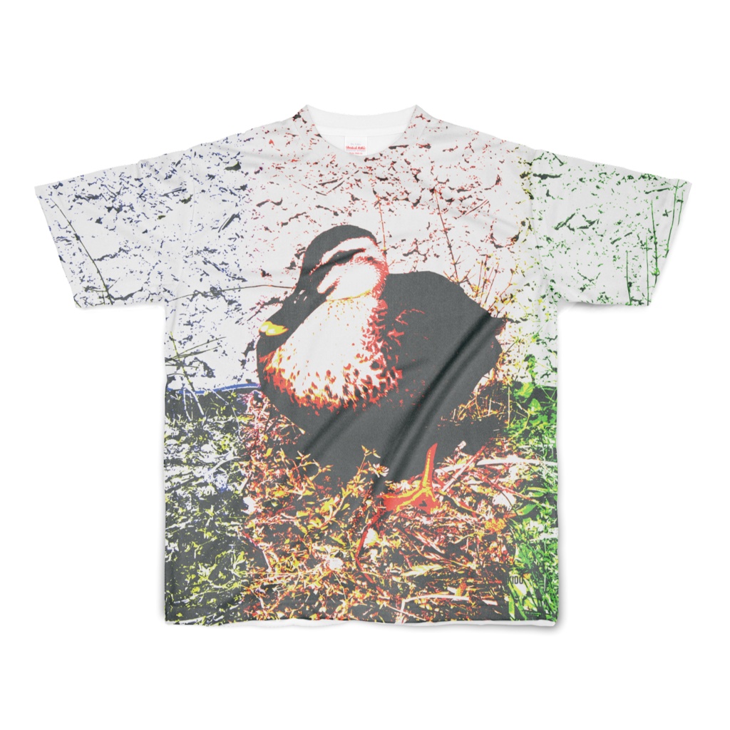 Tシャツ | フルグラフィック | 畑にいたハシビロコウ