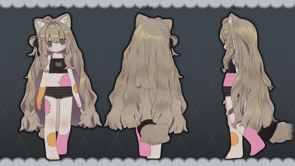 【まめひなた・キプフェル対応】つぎはぎゾンビテクスチャ