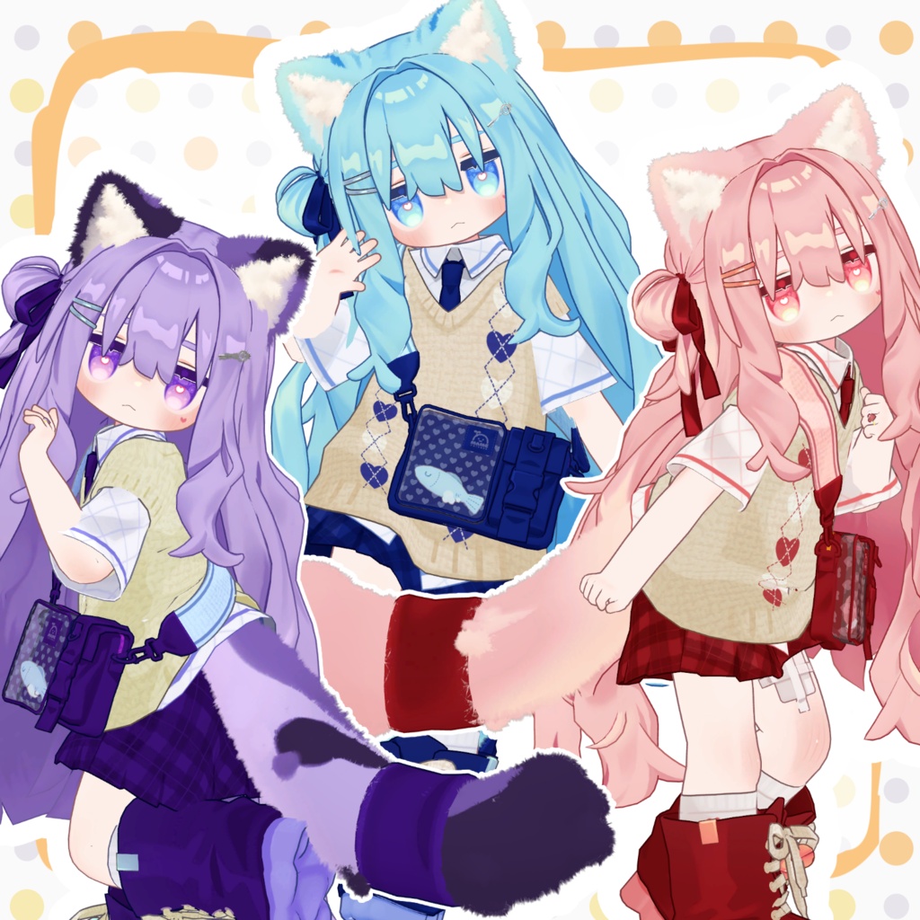 【キプフェル専用】もふもふキプフェルのみみしっぽのファーテクスチャ