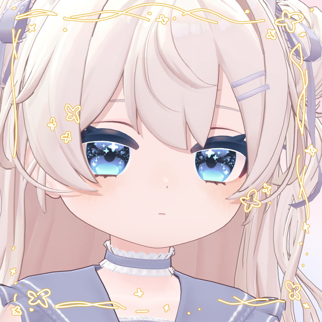 【ぽわり】【コロネ】【みみのこ】金木犀みたいなプチフラワーアイテクスチャ【光る】