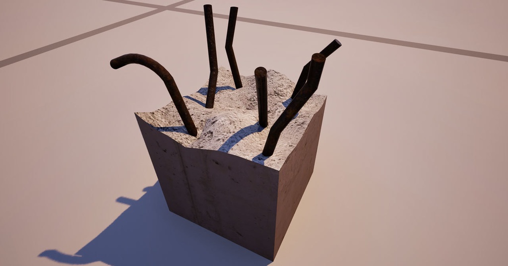 壊れたコンクリート