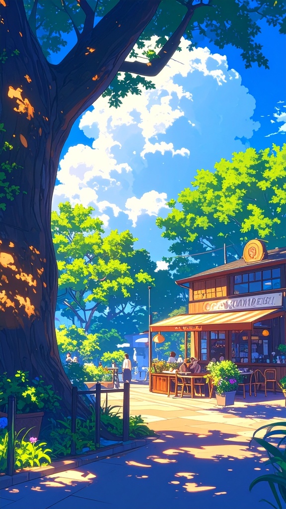 夏のカフェ(スマホ向け)