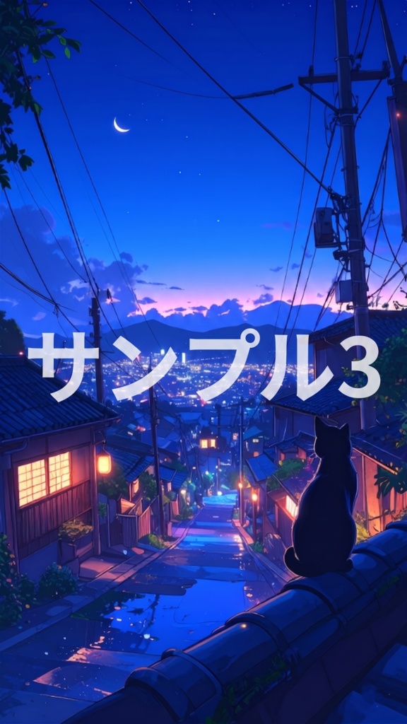 夜の風景 三枚セット+おまけつき