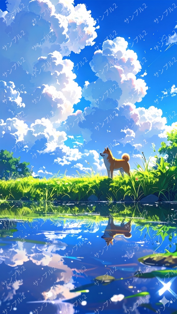 柴犬と昼(スマホ向け)