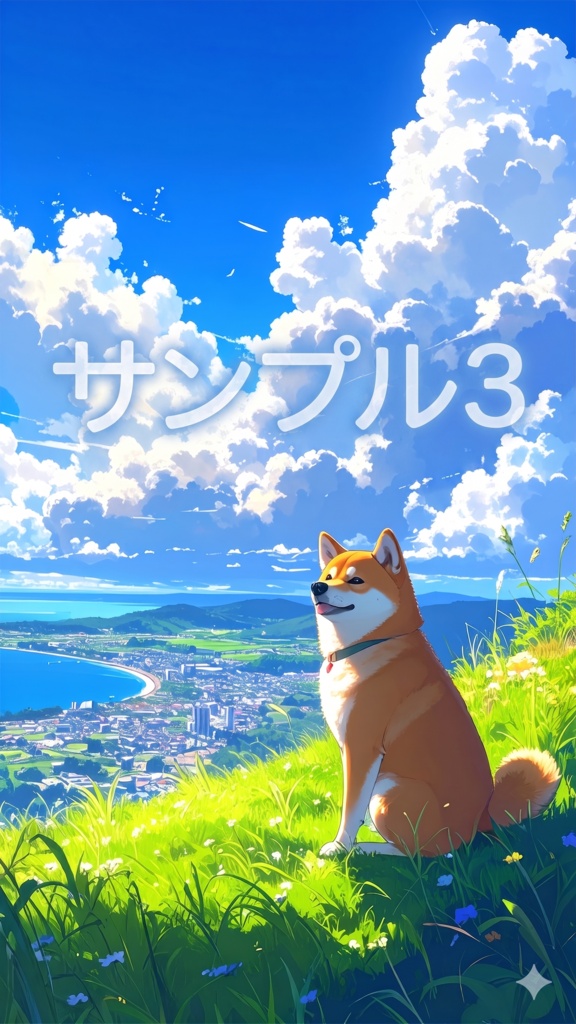 柴犬と昼(スマホ向け)