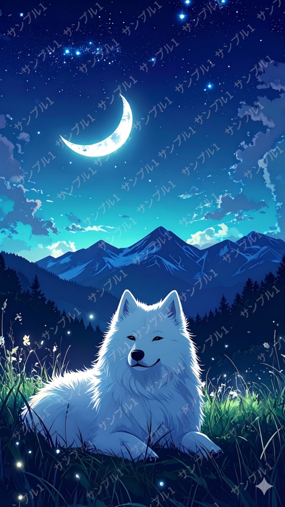 サモエドと夜(スマホ向け)