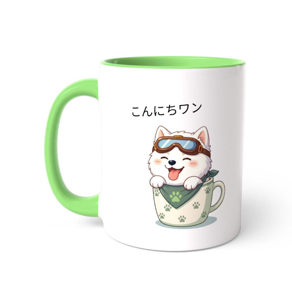 僕のアイコン柴犬の仲間(シラタマ)ツートンカラーマグカップ(イヌ。)