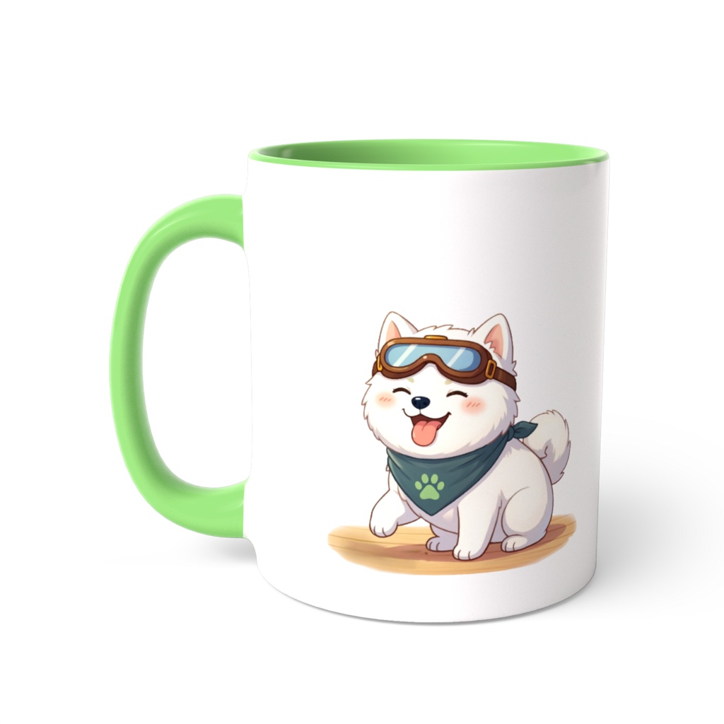 僕のアイコン柴犬の仲間(シラタマ)ツートンカラーマグカップ(ささやかな幸せ)