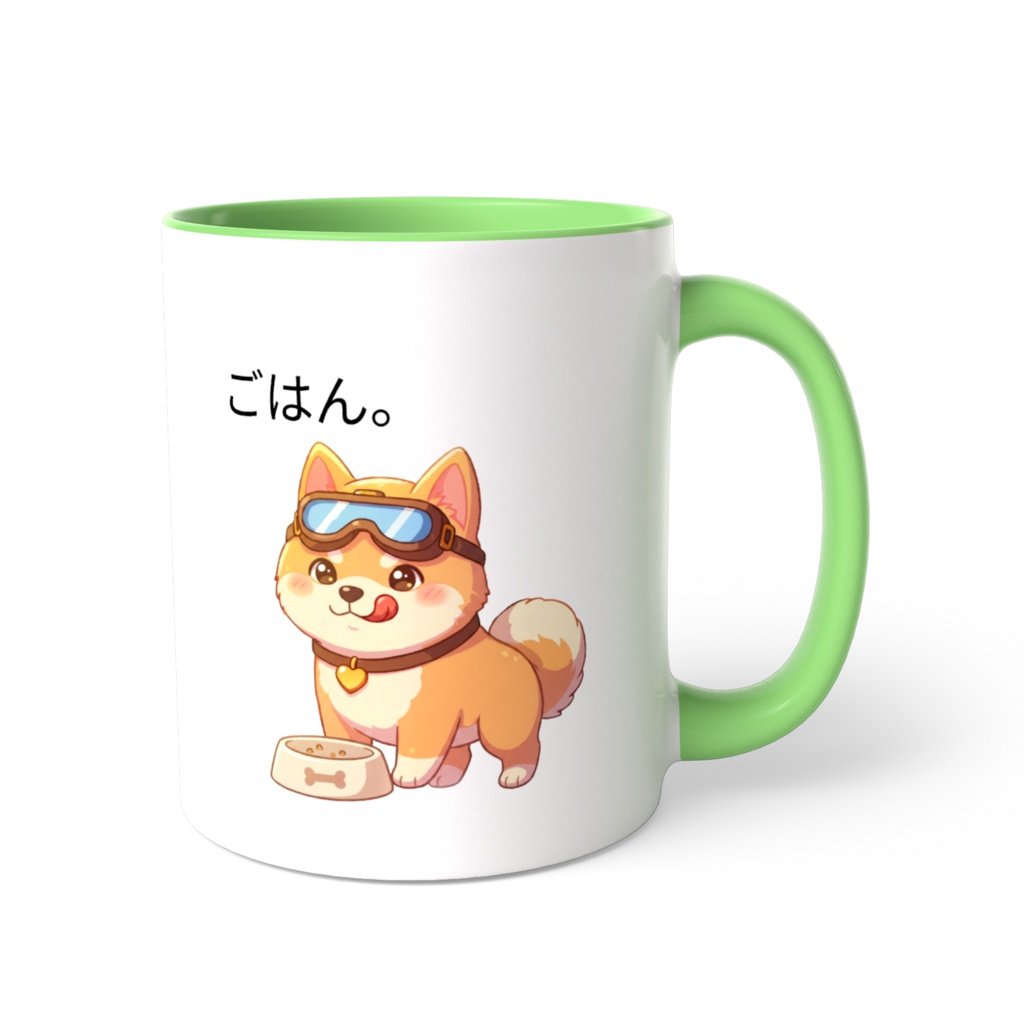 柴犬 ナナ(ごはん。) ツートンカラーマグカップ