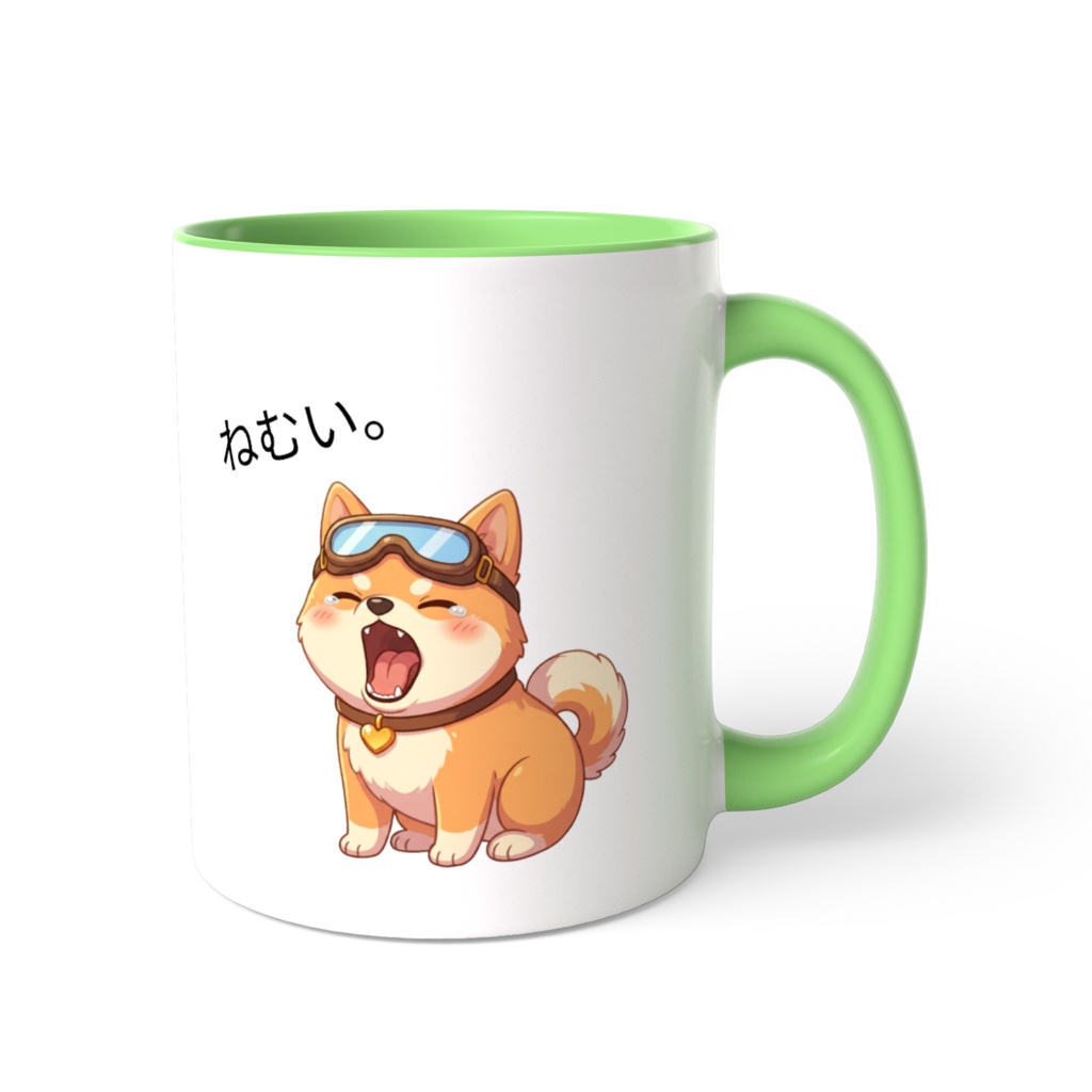柴犬 ナナ(ねむい。) ツートンカラーマグカップ