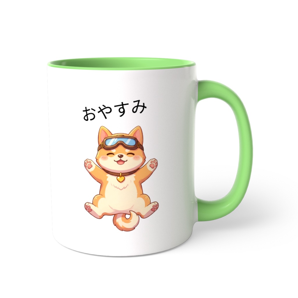 柴犬 ナナ(おやすみ) ツートンカラーマグカップ
