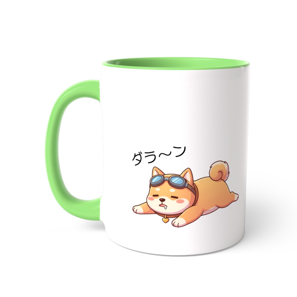 柴犬 ナナ(おやすみ) ツートンカラーマグカップ