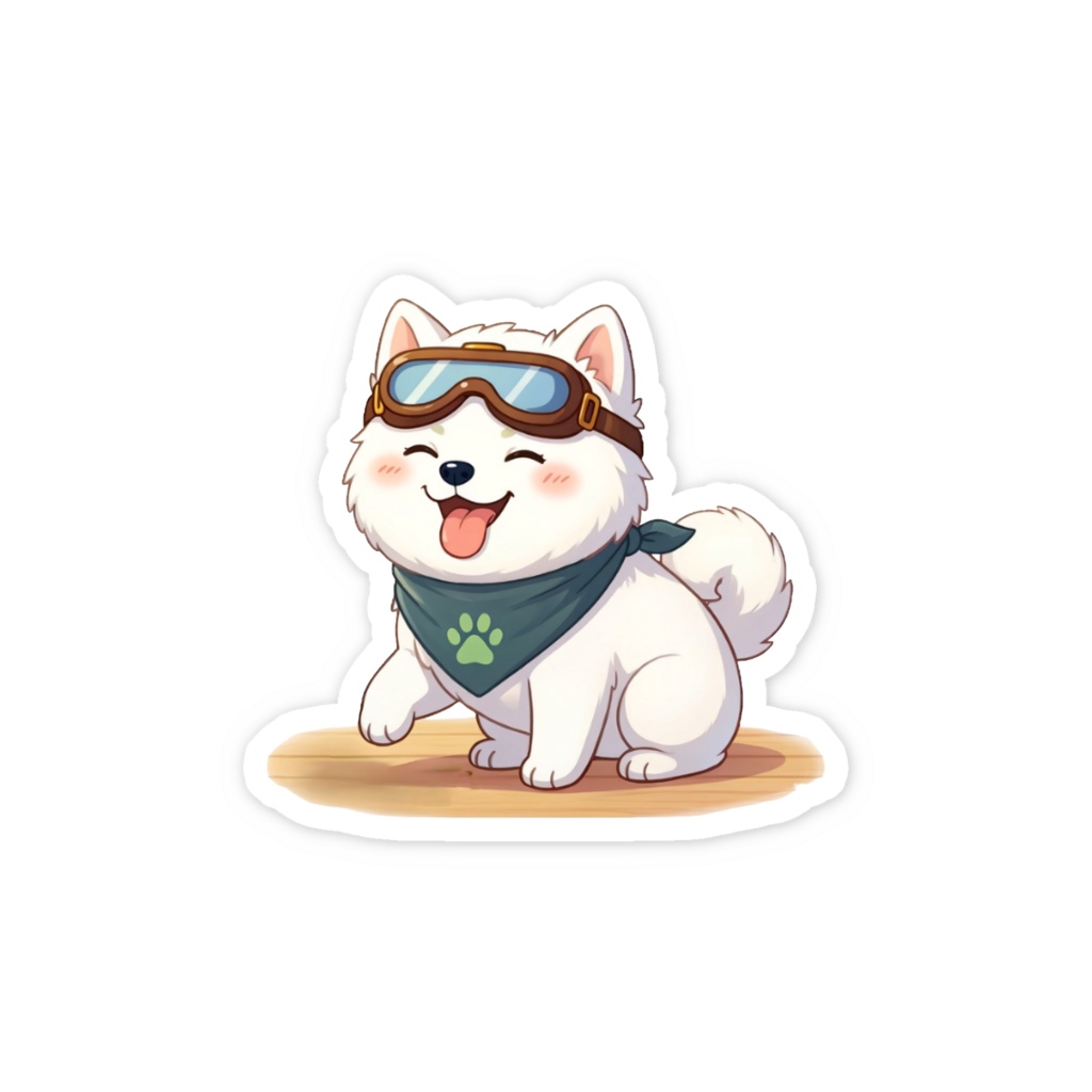 サモエド(シラタマ) スマホステッカー 第一弾