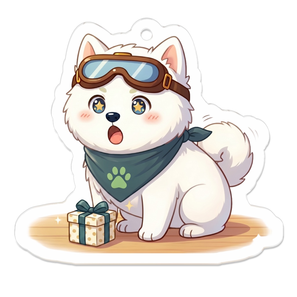 サモエド(シラタマ) アクリルキーホルダー4