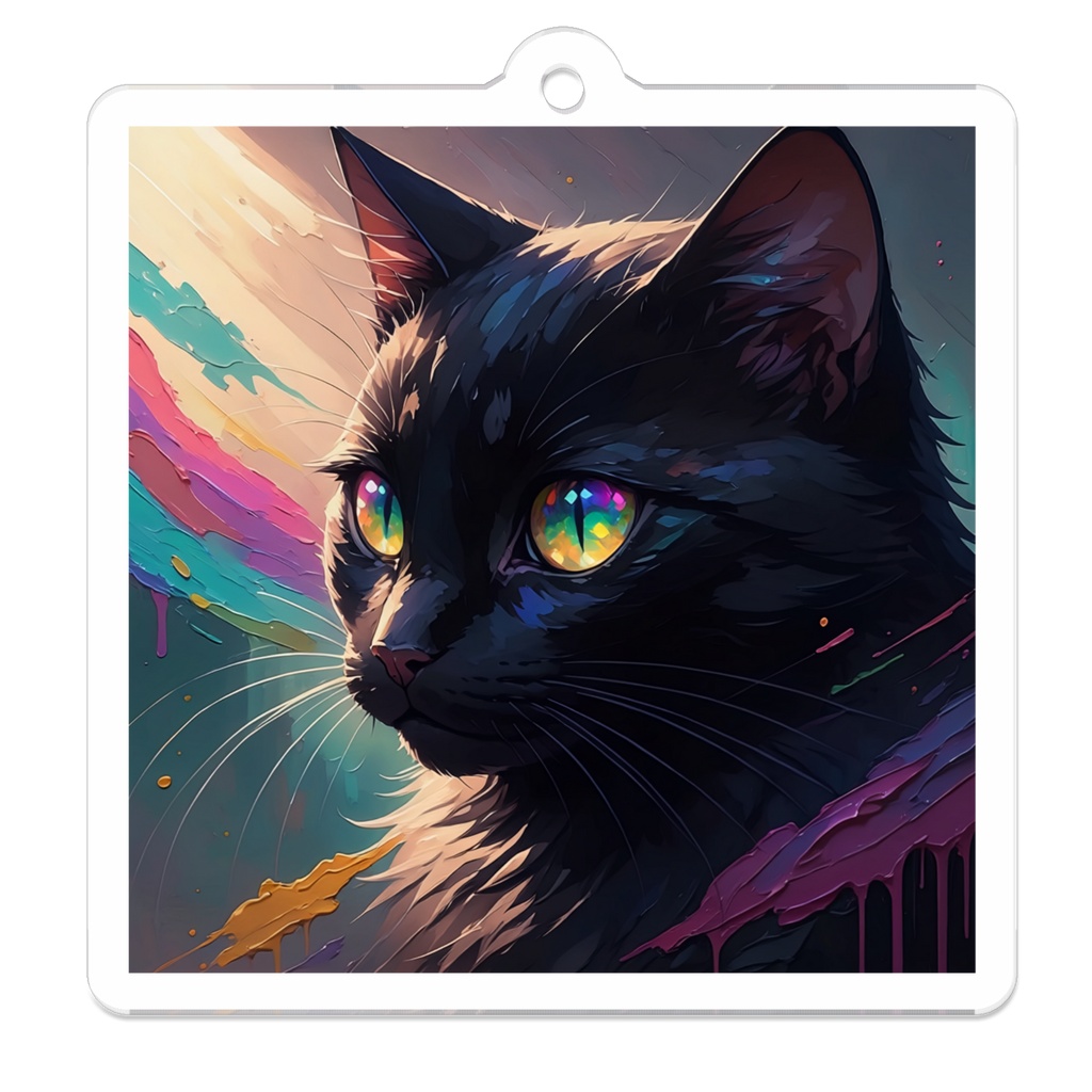 黒猫 アクリルキーホルダー
