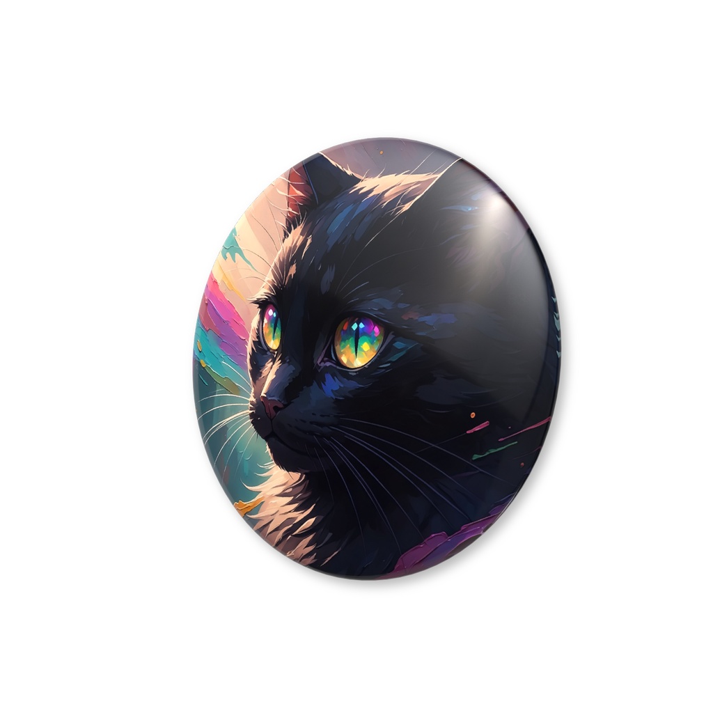 黒猫 缶バッジ