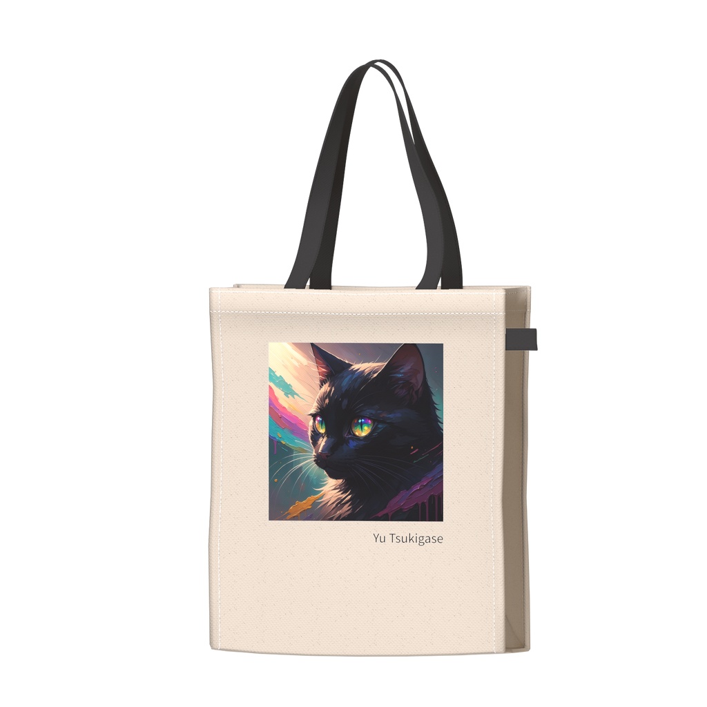 黒猫 ツートンカラーバッグ