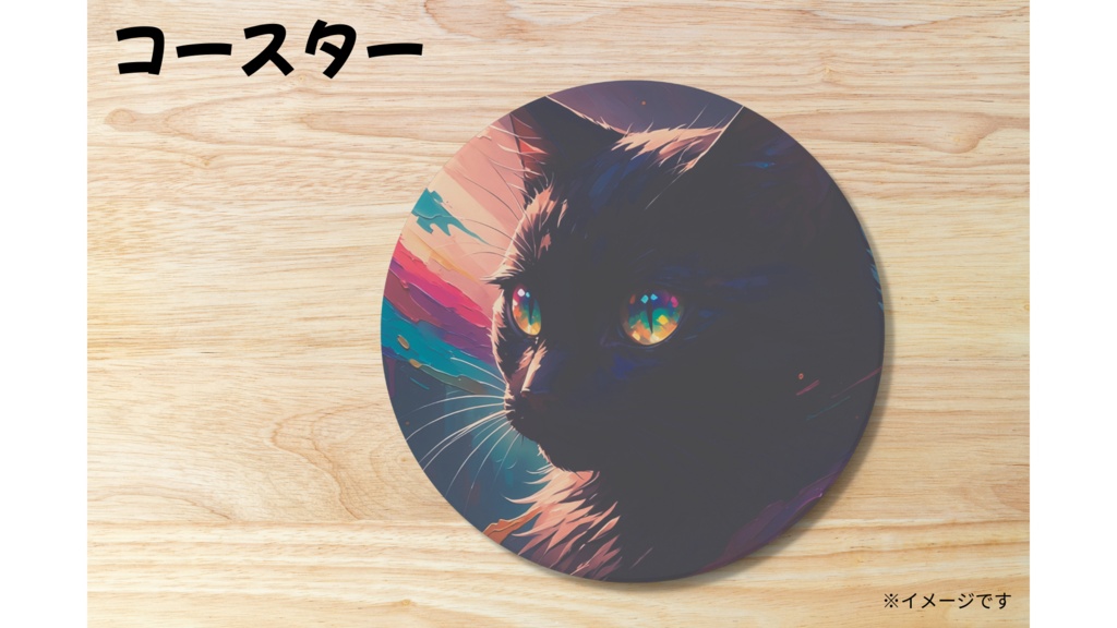 黒猫 コースター