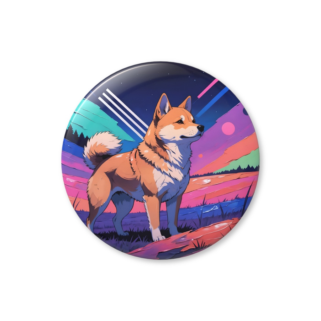 柴犬 缶バッジ
