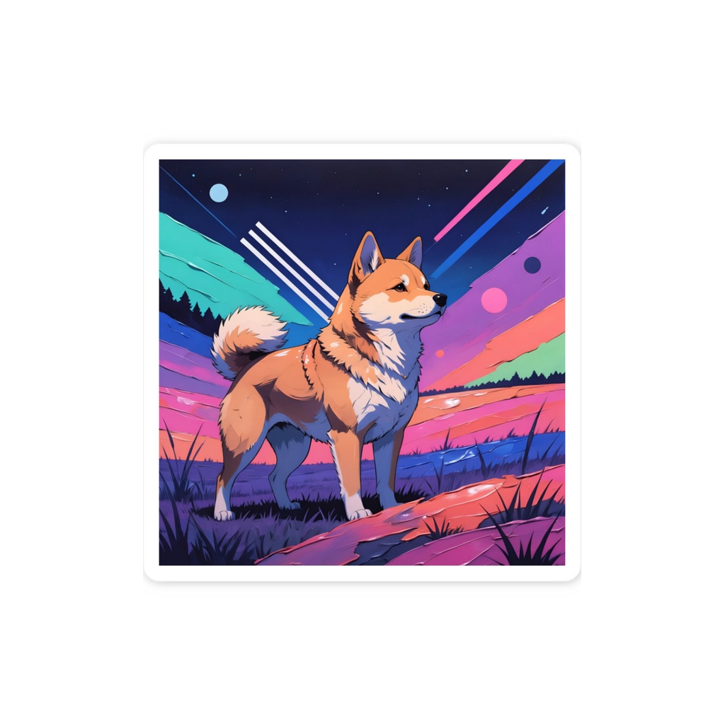 柴犬 スマホステッカー