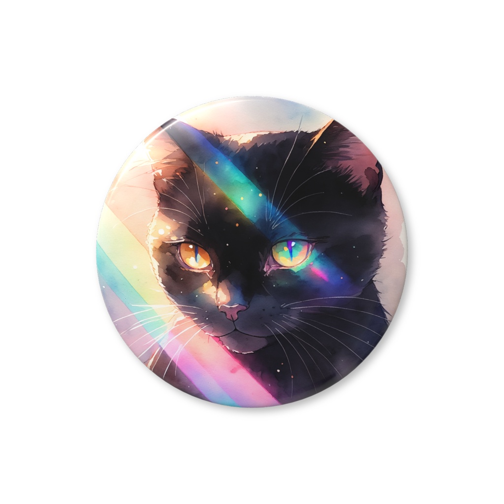 黒猫 缶バッジ