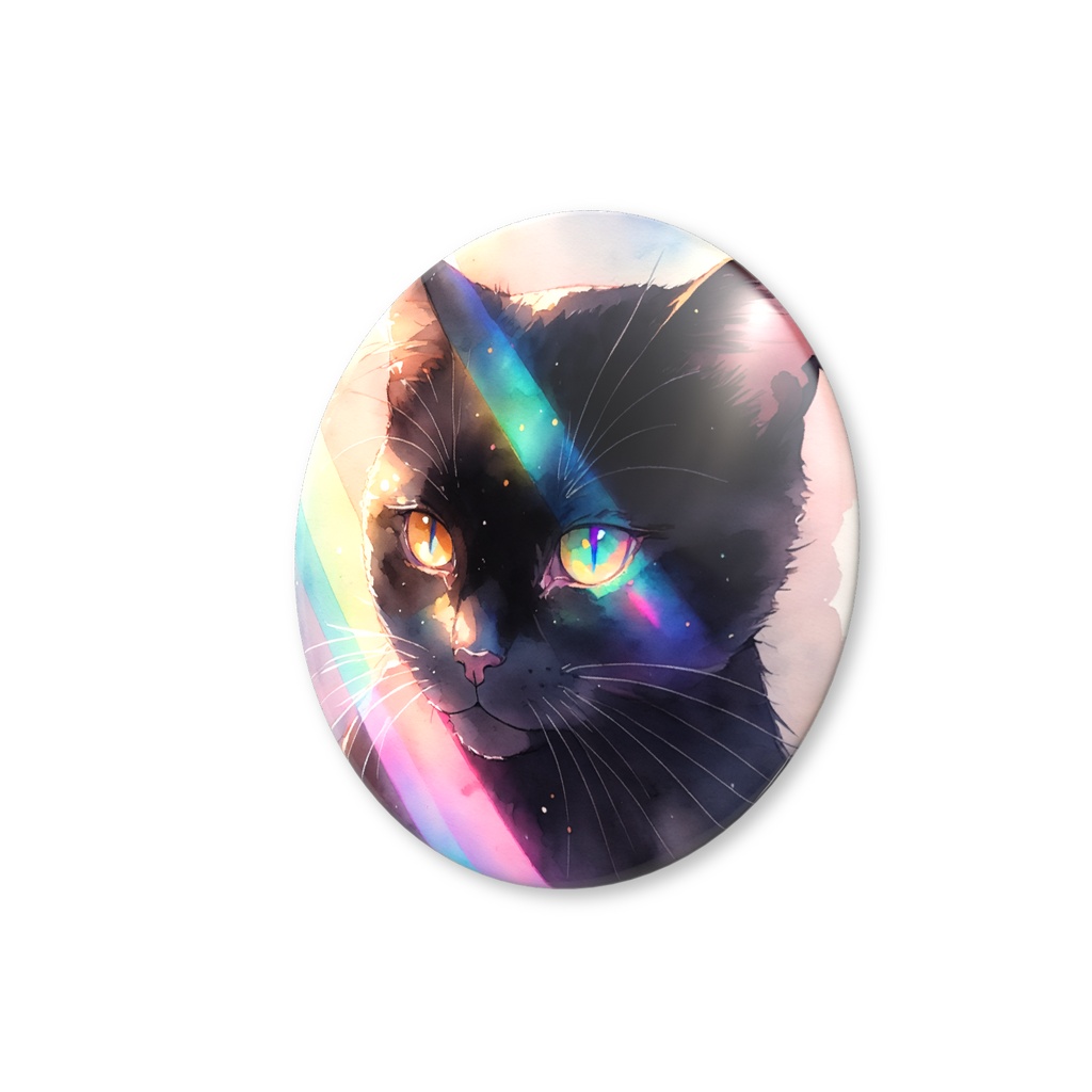黒猫 缶バッジ